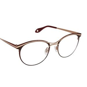 Chic Burgundy and Gold Women's Eyeglasses by Fysh